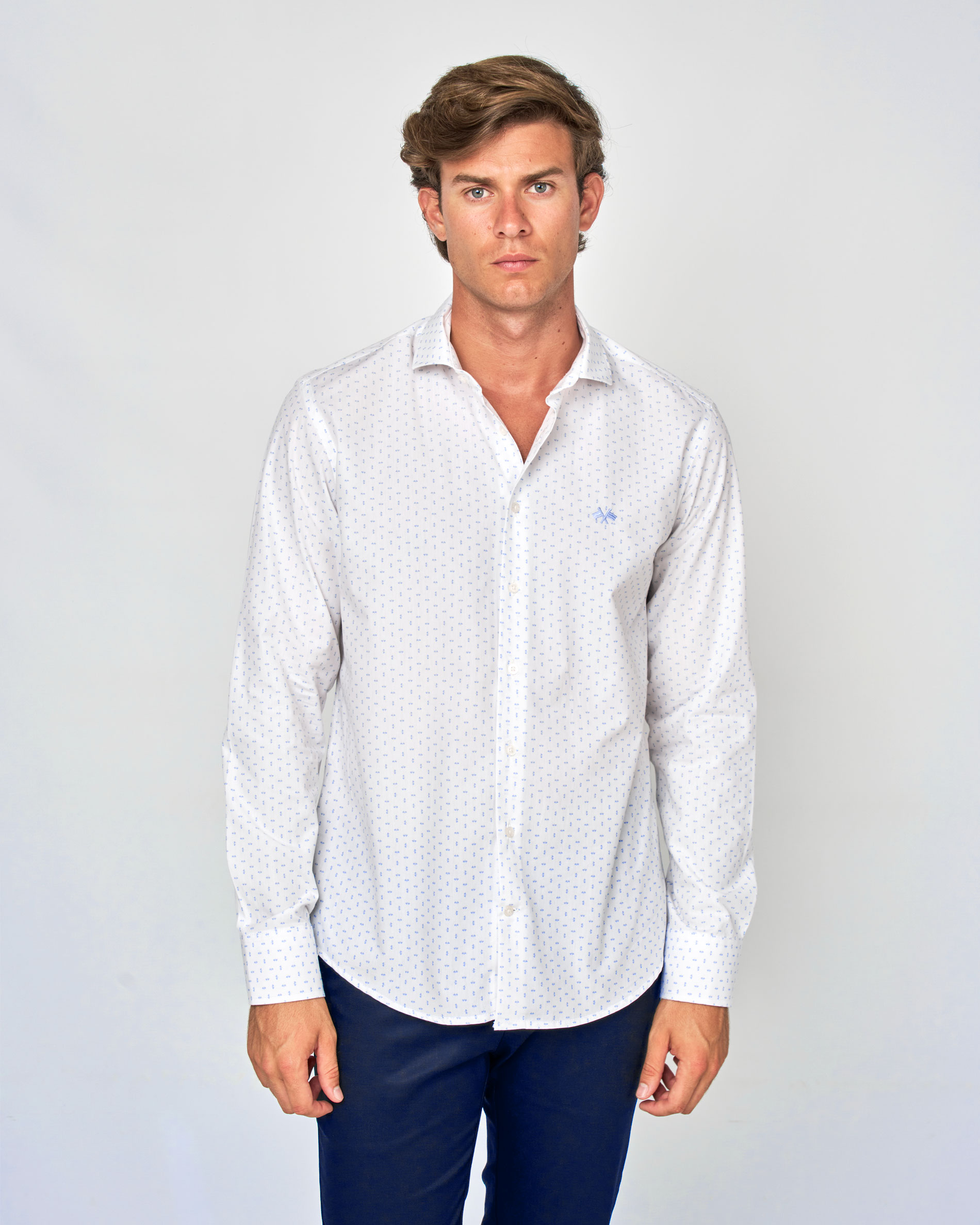 Imagen 0 de Camisa estampado Azul / Blanco