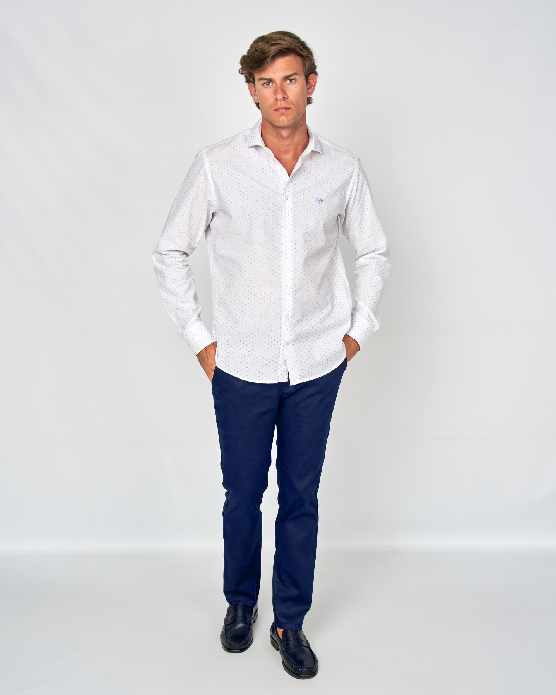 Camisa estampado - Spagnolo - Azul / Blanco Azul / Blanco-4