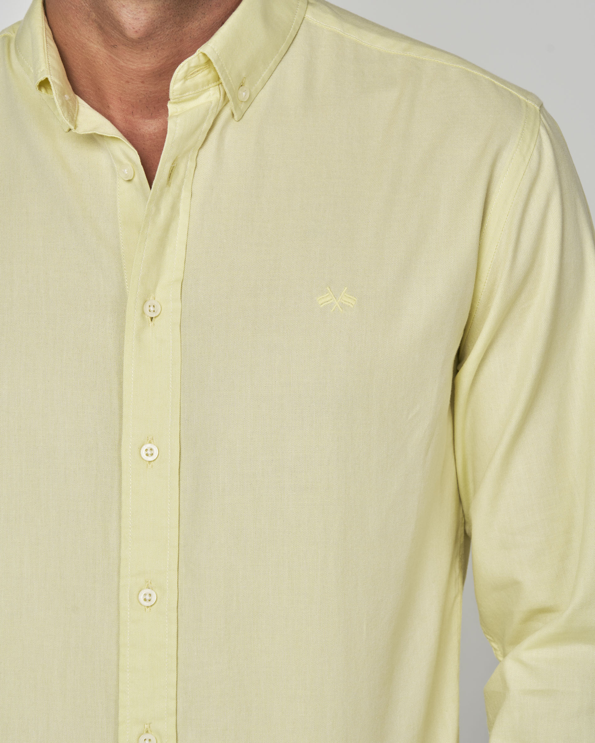 Camisa micro oxford liso - Spagnolo - Amarillo Flúor Amarillo Flúor-2