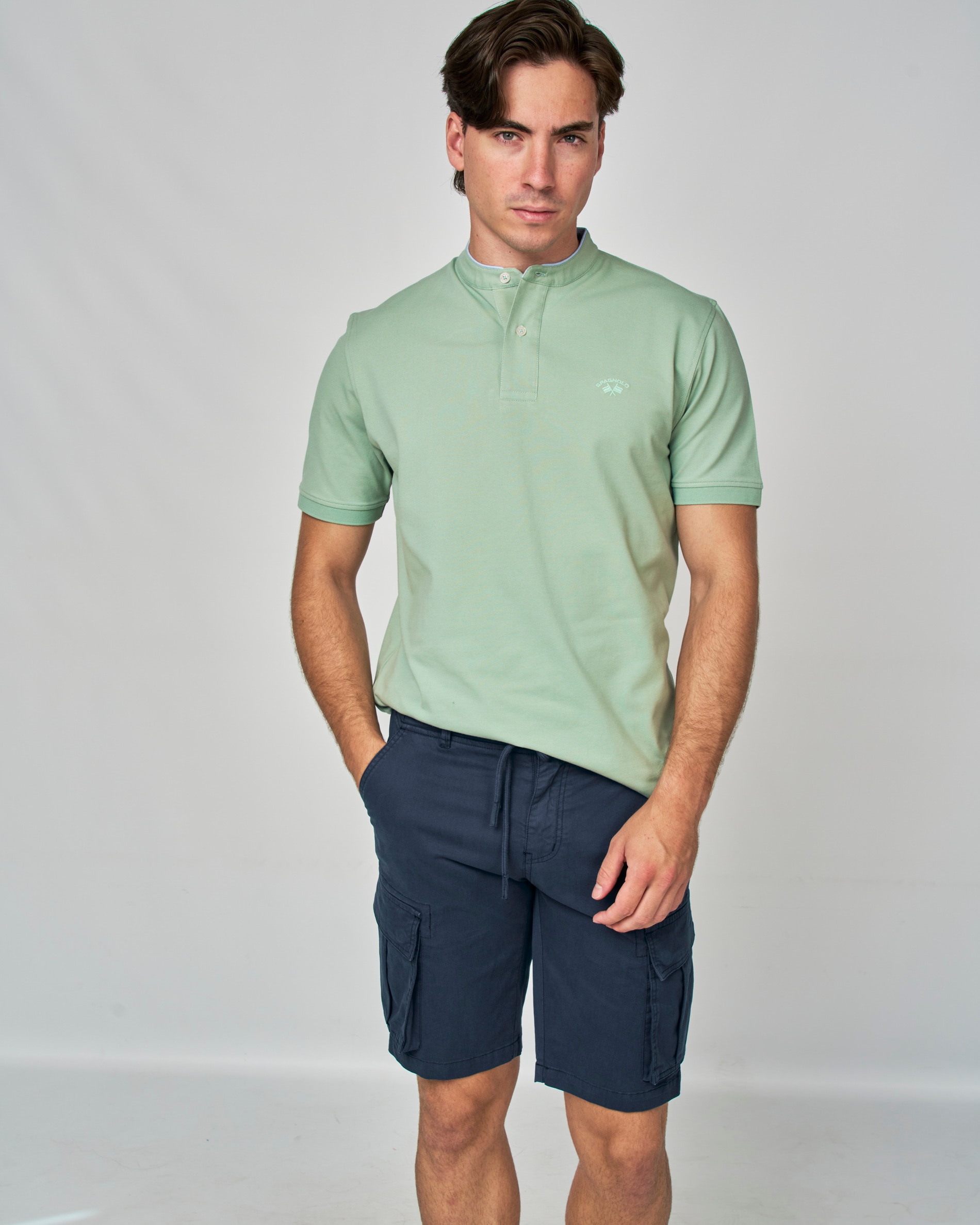 Polo pique mao liso - Spagnolo - Kaki Kaki-1