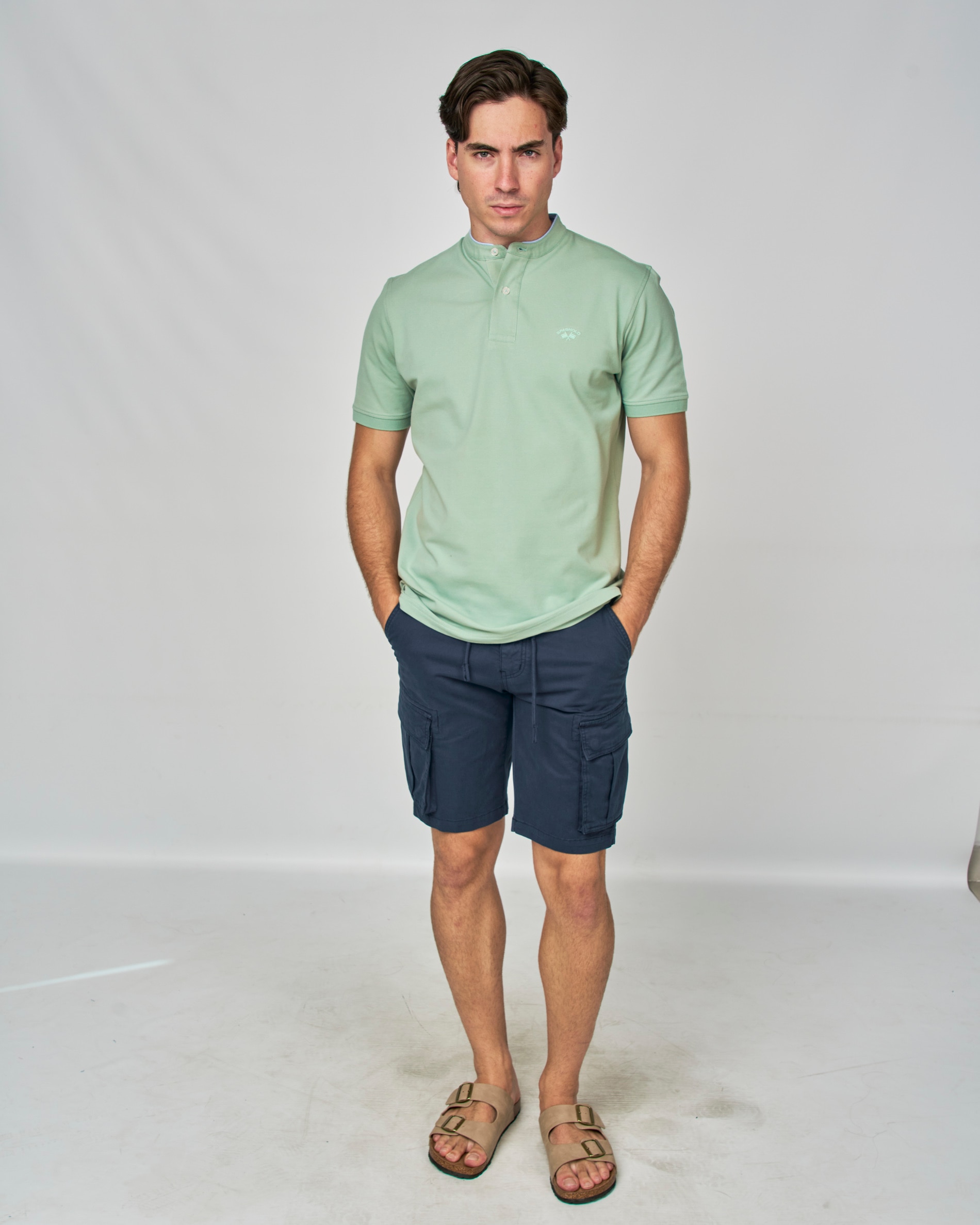 Polo pique mao liso - Spagnolo - Kaki Kaki-4