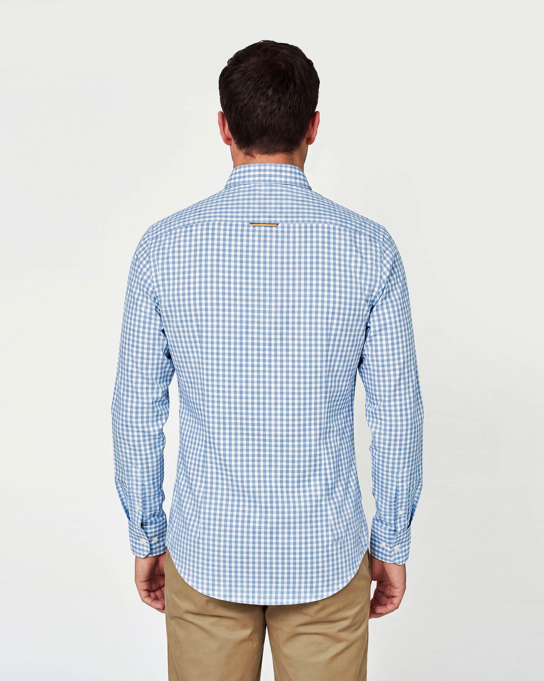 Camisa popelin cuadros - Spagnolo - Azul claro Azul claro-3
