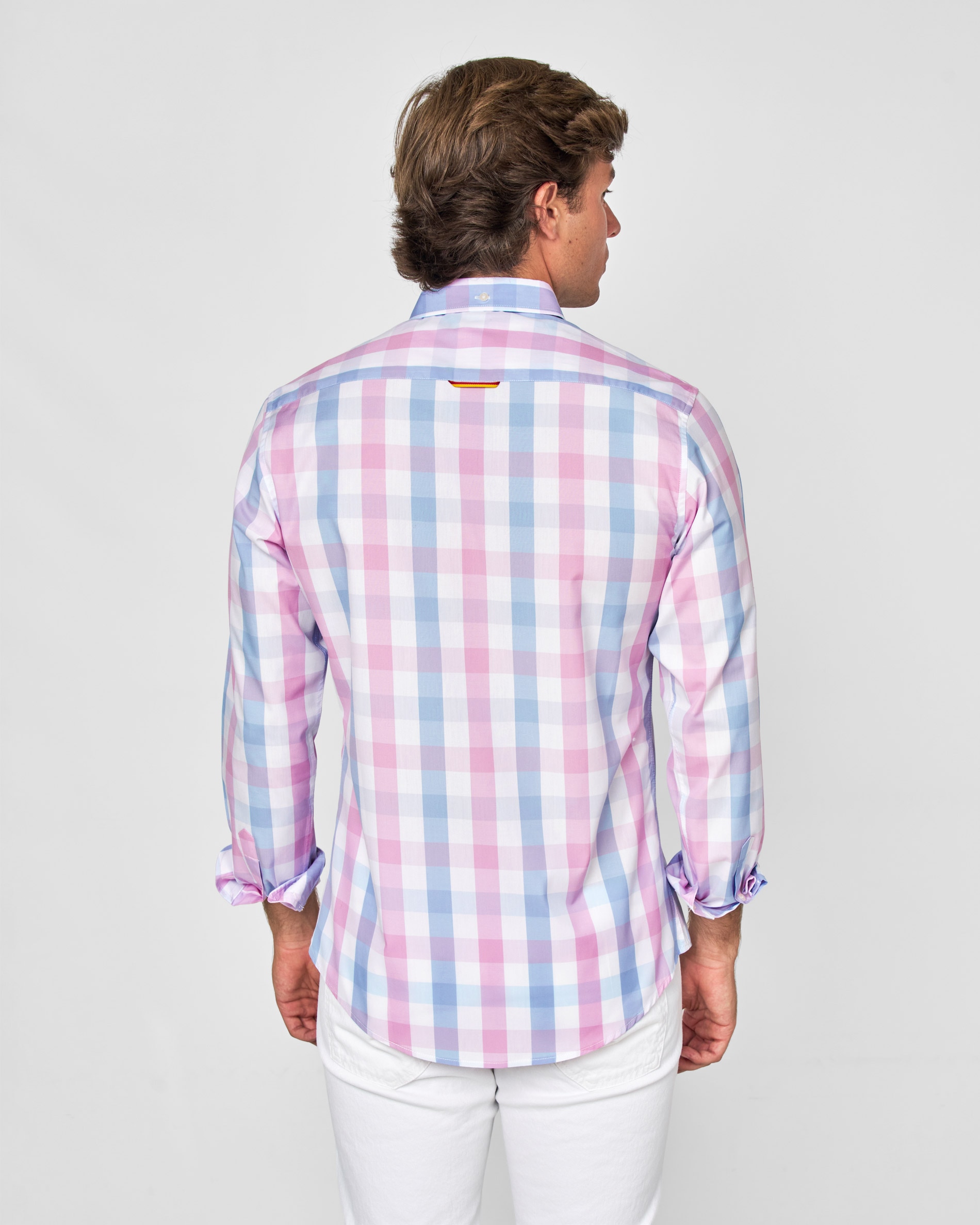 Camisa popelin cuadros - Spagnolo - Rosa Rosa-2
