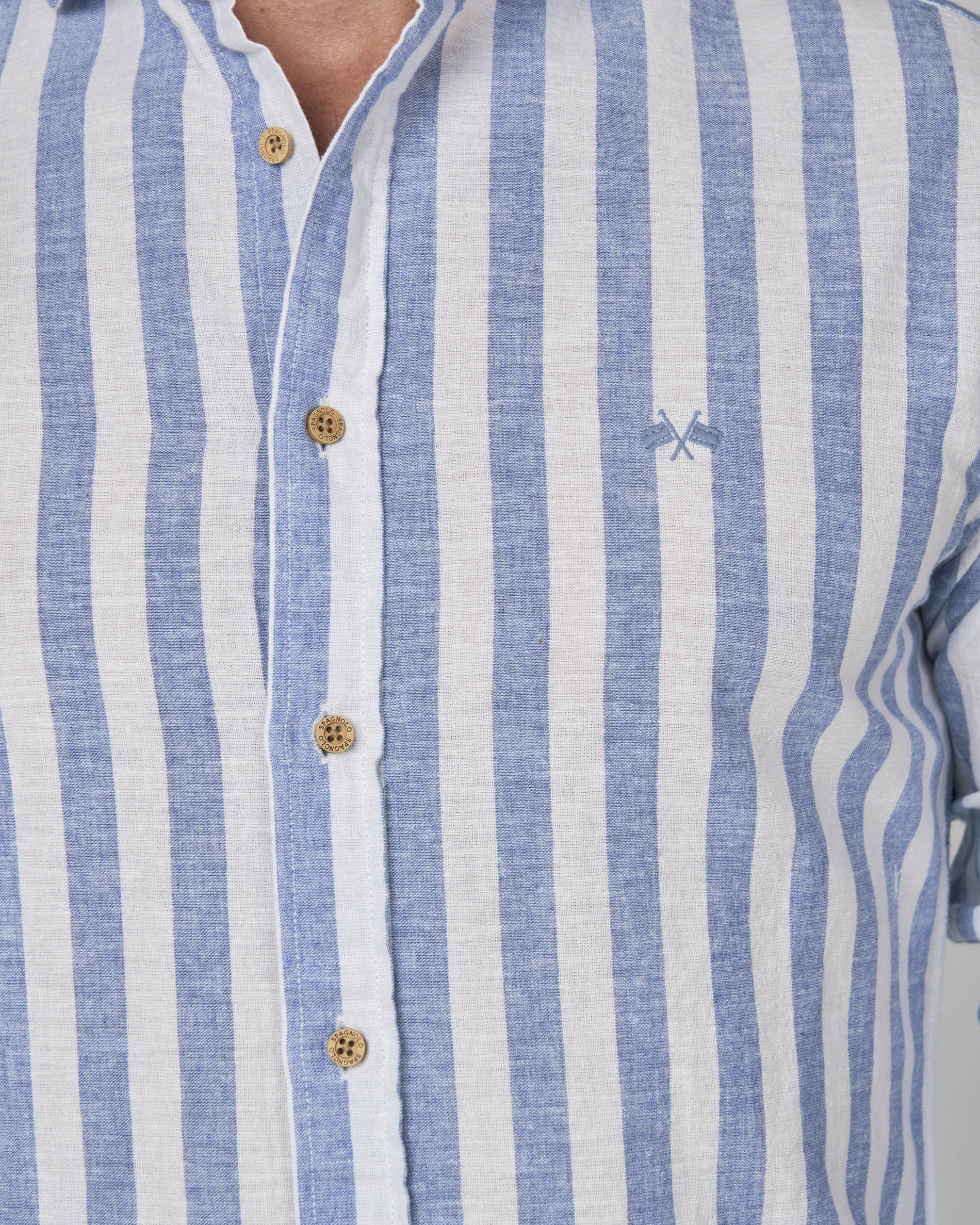 Camisa rustico rayas - Spagnolo - Azul / Blanco Azul / Blanco-2