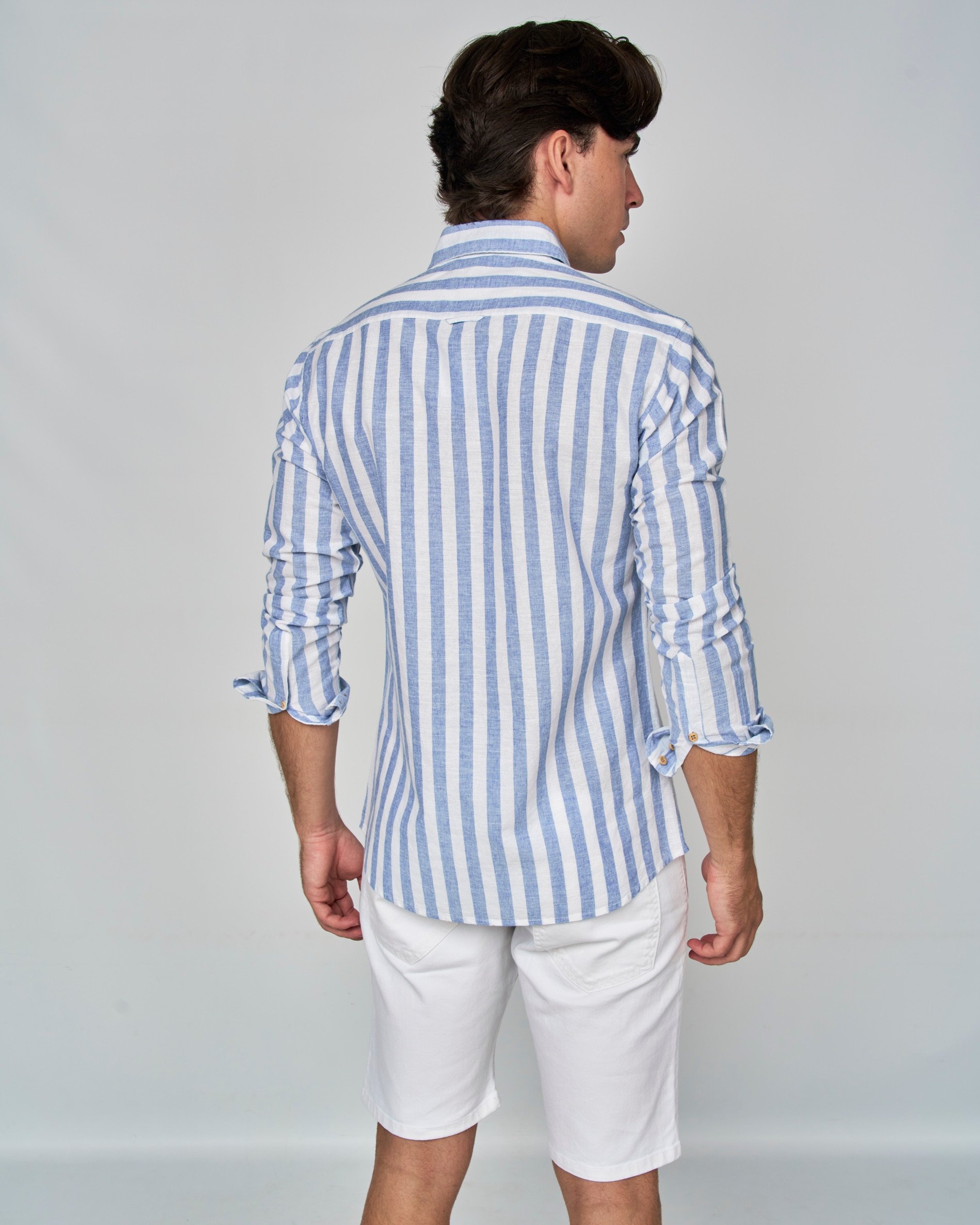 Camisa rustico rayas - Spagnolo - Azul / Blanco Azul / Blanco-3