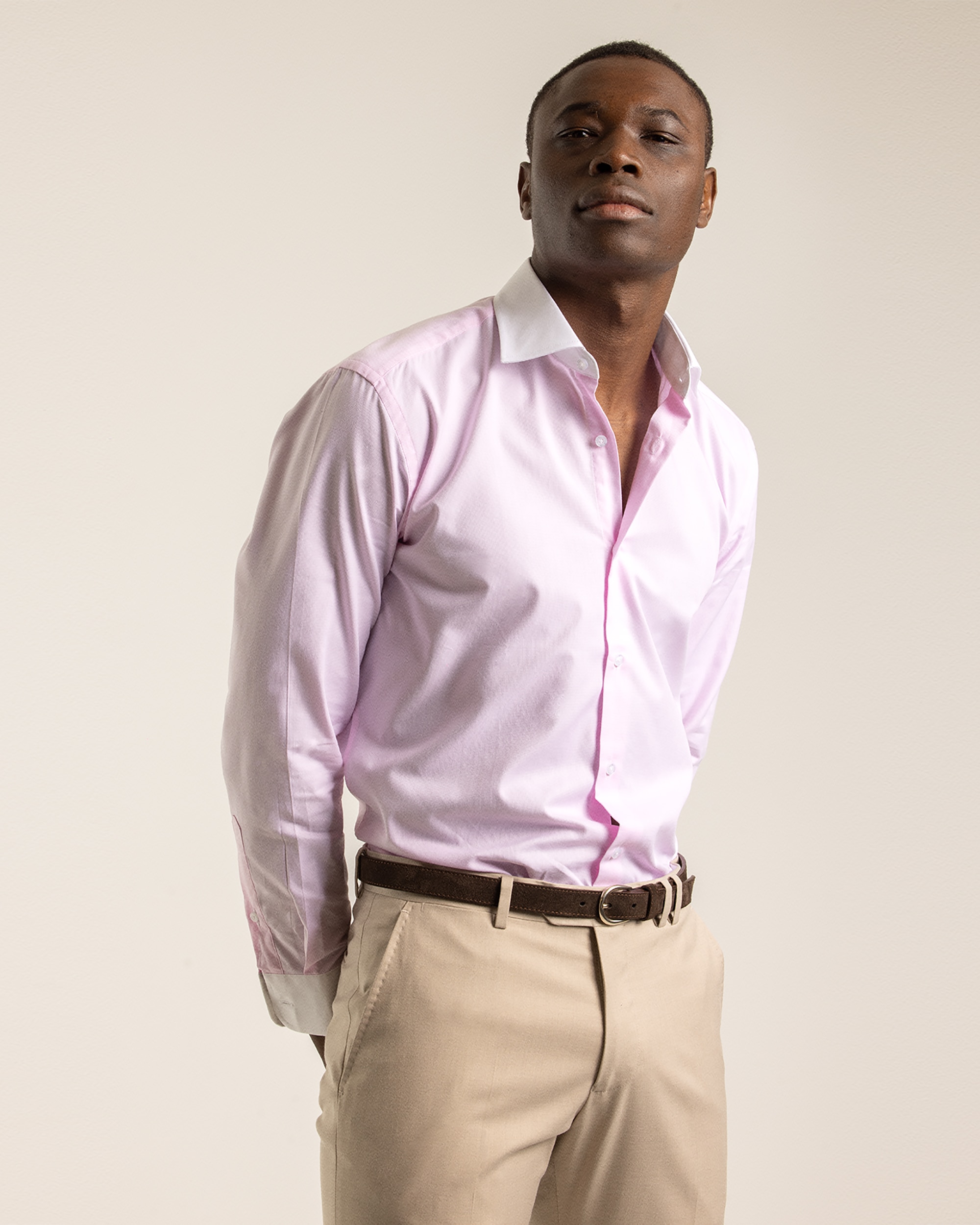 Camisas rosadas para hombre on sale