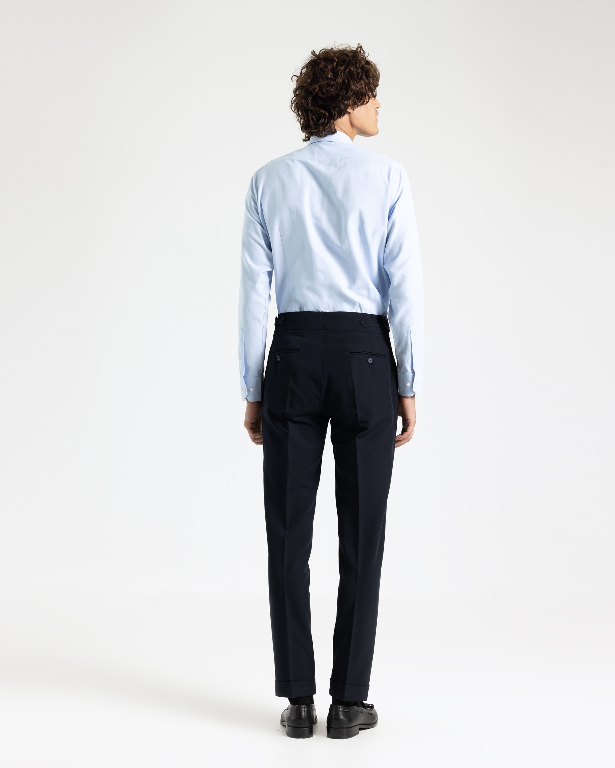 Pantalon azul marino de vestir online hombre