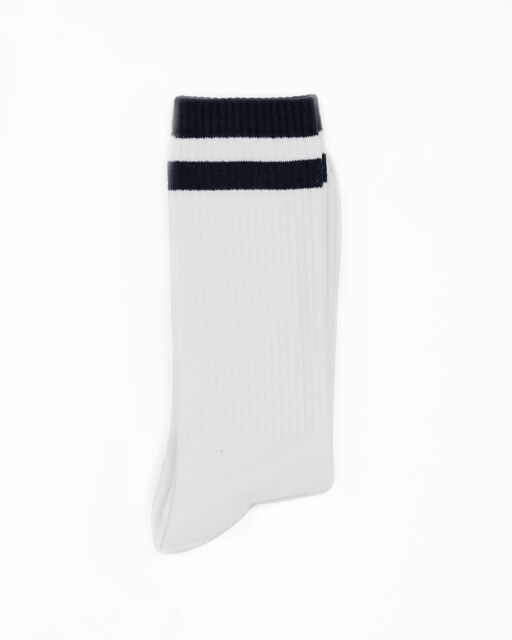Imagen 0 de Calcetines de hombre canalé blanco