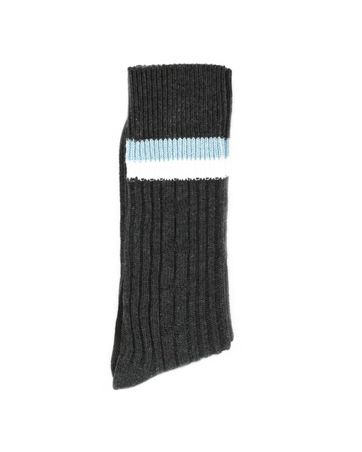 Imagen 0 de Calcetines de hombre canalé gris oscuro