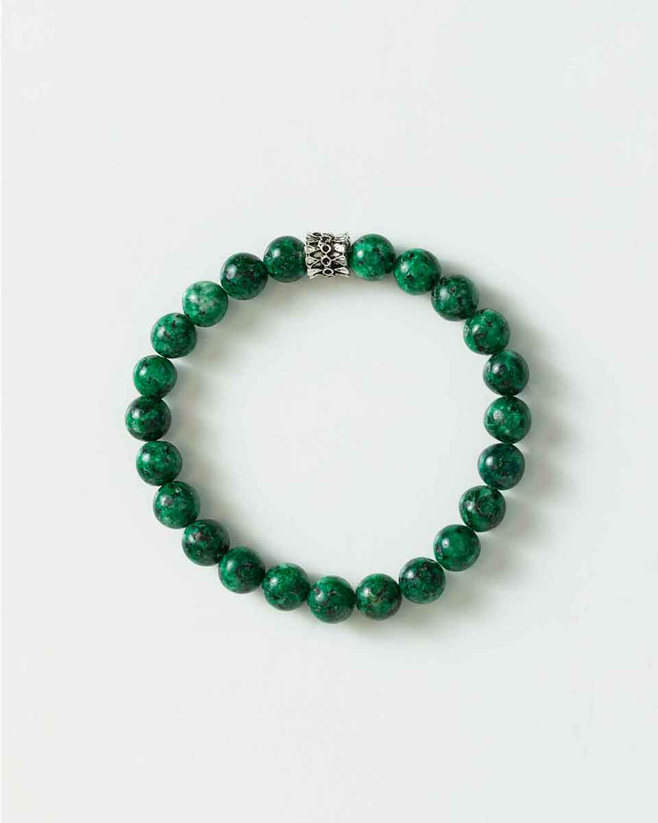 Imagen 0 de Pulsera de piedras verdes Verde
