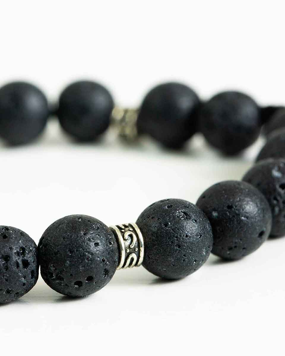 Pulsera de piedras volcánicas - PuroEgo - Negro Negro-2