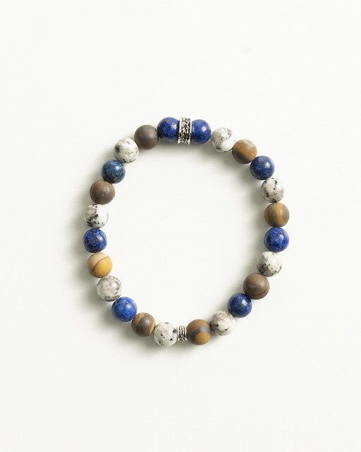 Imagen 0 de Pulsera de hombre de piedras multicolor