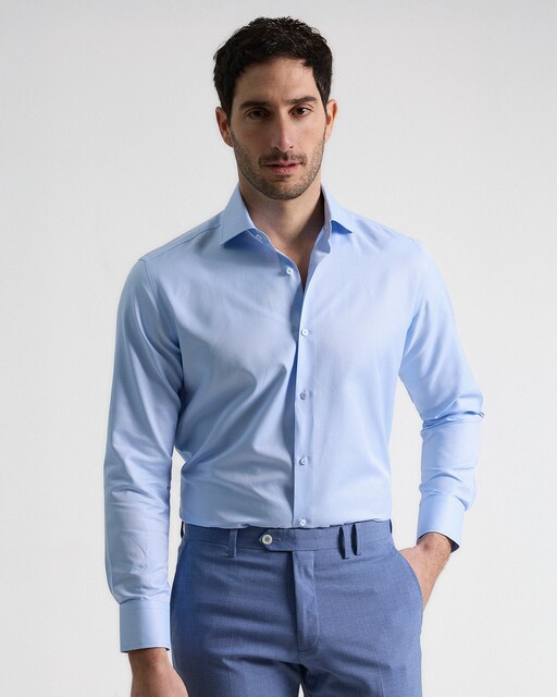 Imagen 0 de Camisa vestir de hombre twill azul celeste regular fit