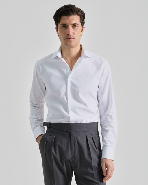 Imagen 0 de Camisa vestir de hombre lisa blanca regular fit