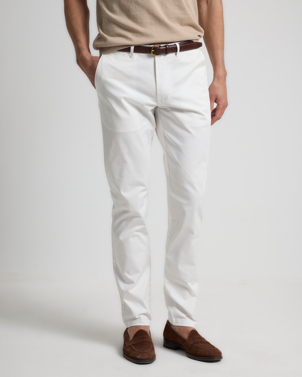 Pantalón Chino Look Casual Con Pantalon Blanco Pantalon De Vestir