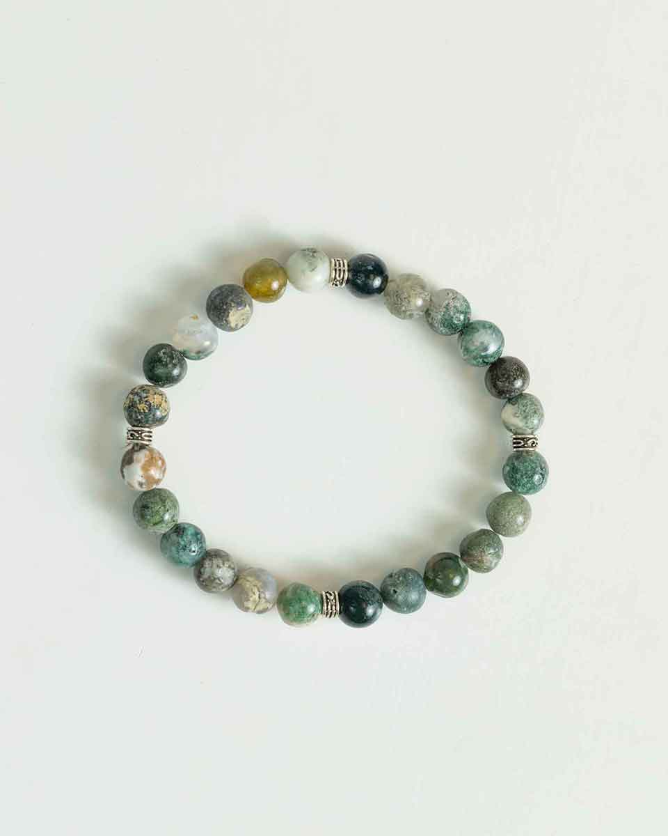 Imagen 0 de Pulsera de piedras verdes Verde