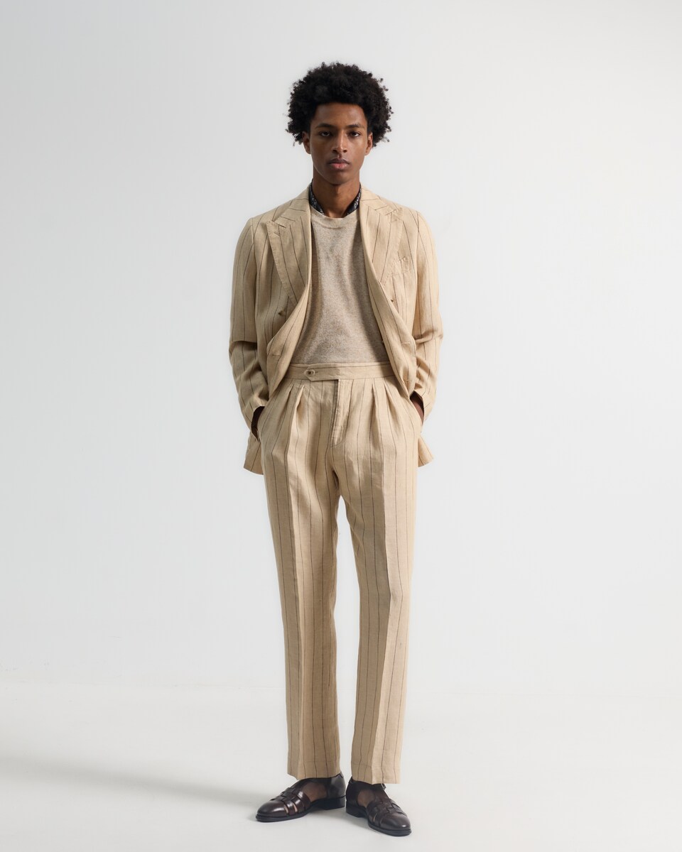 Pantalon Marron Look Con Pantalon Beige Hombre Beige Hombre