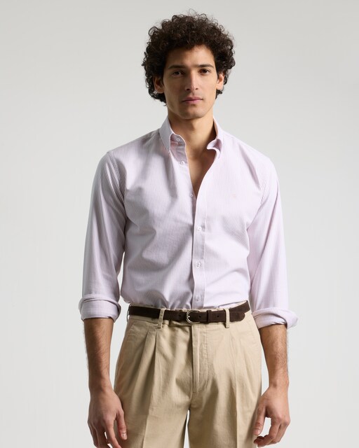 Imagen 0 de Camisa de rayas casual oxford de hombre custom fit