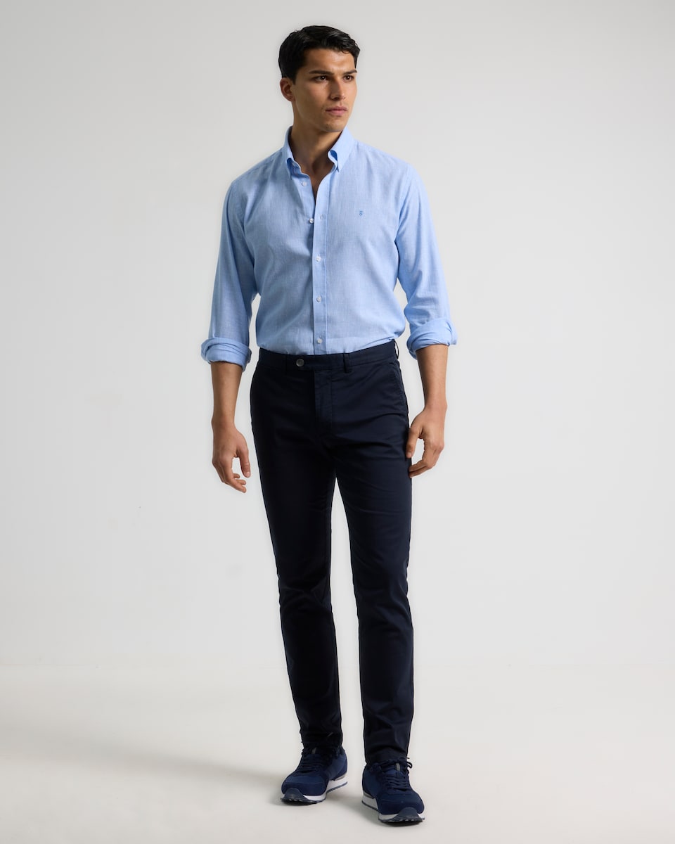 Combinacion Pantalon Azul Marino Hombre Zapato Slim Fit Combinar