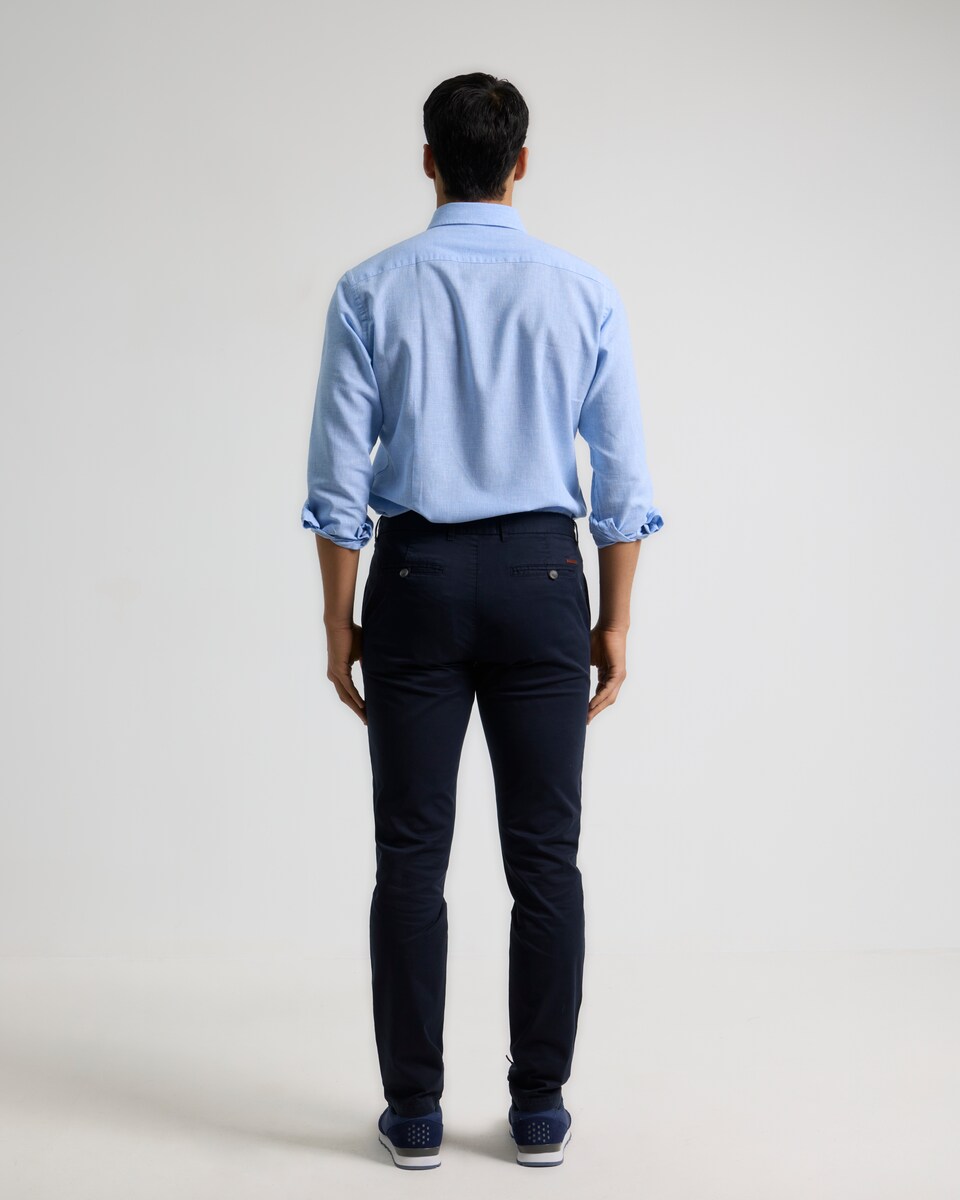 Semi Formal Combinacion De Pantalon Azul Marino Combinación Camisa
