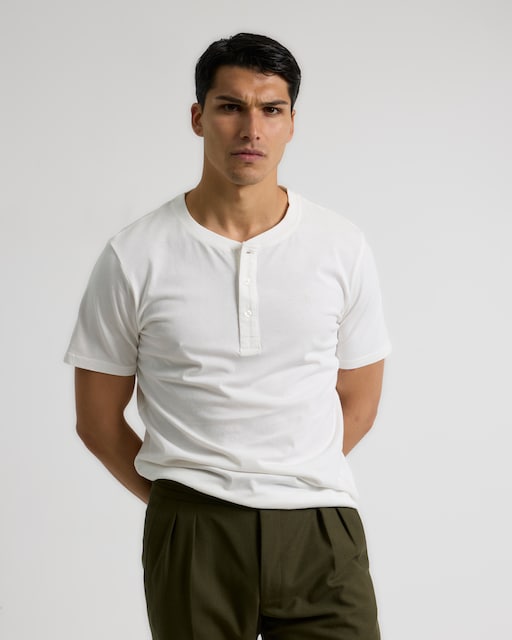 Imagen 0 de Camiseta algodón de hombre con cuello botones
