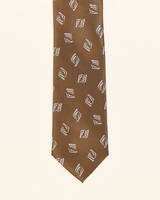 Imagen 0 de Corbata de hombre estampada marrón