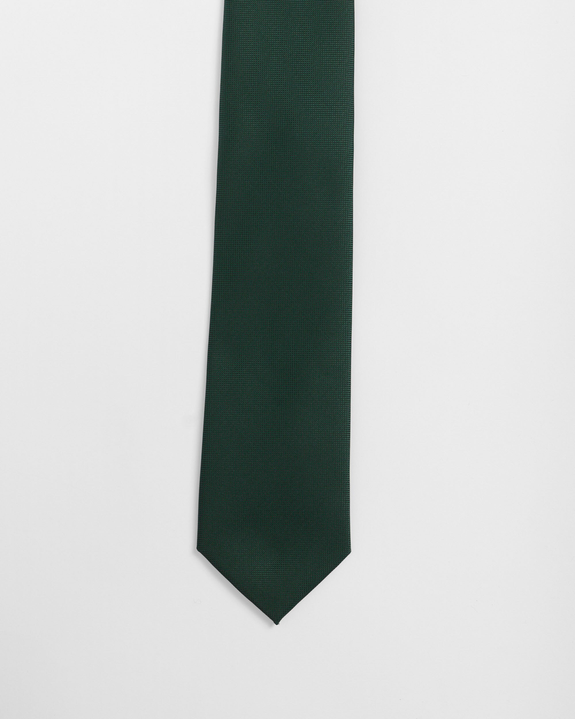 PuroEgo - Corbata jacquard verde oscuro de hombre.