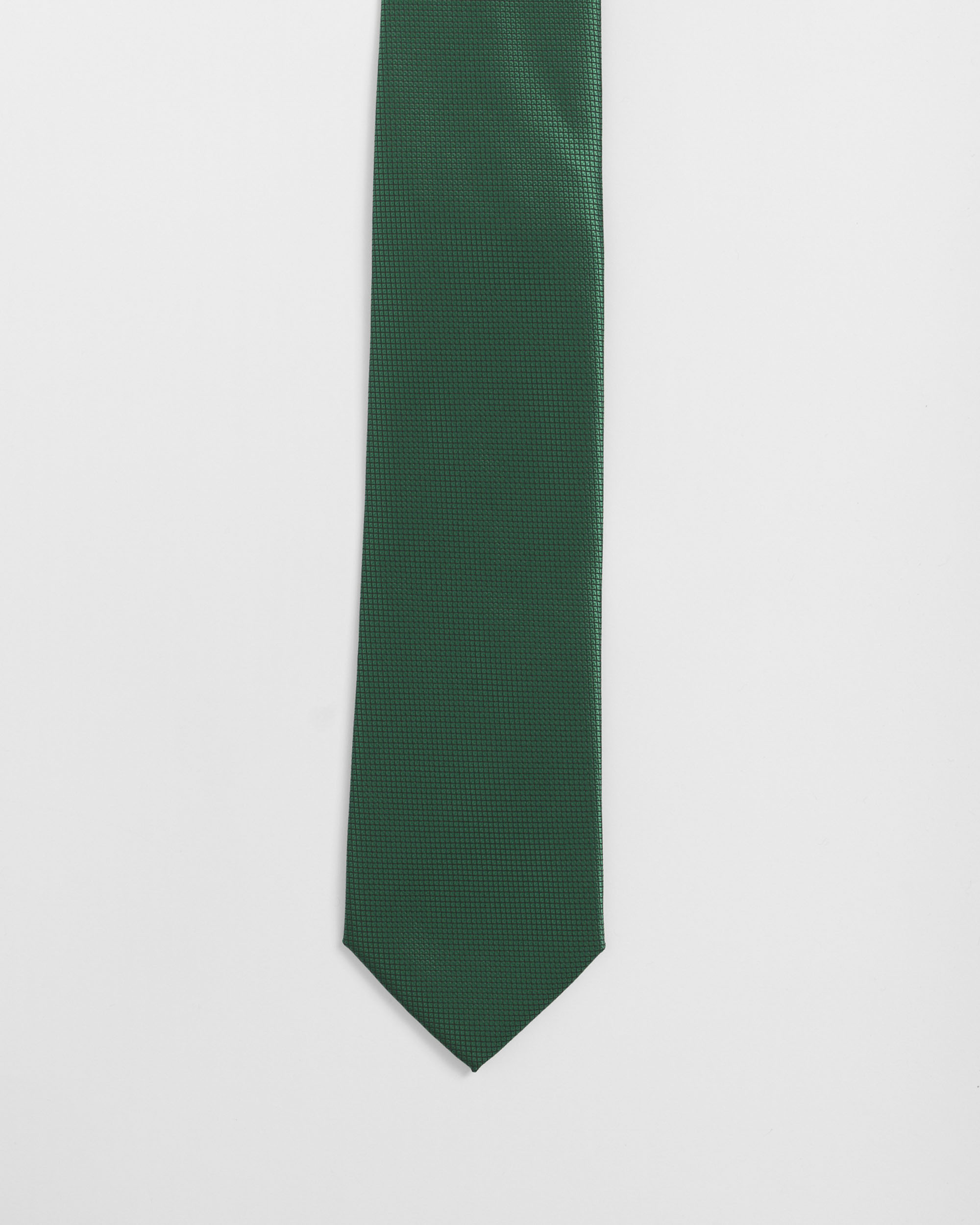 PuroEgo - Corbata textura microcuadro verde de hombre.