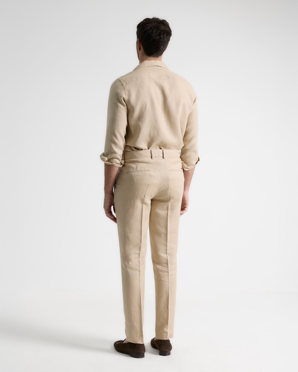 Corte Inglés Pantalon Lino Hombre Sfera Pantalón De Vestir Efecto