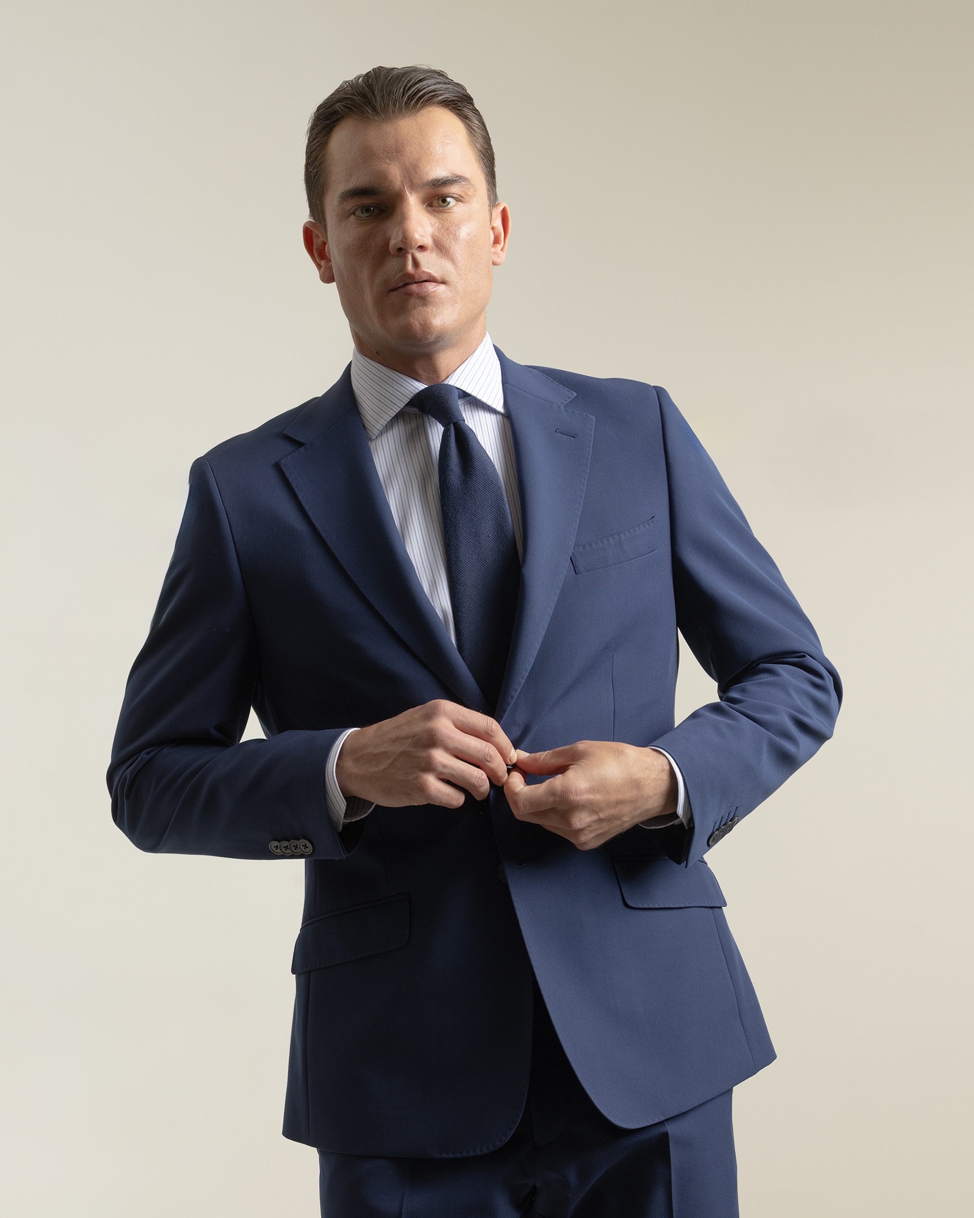 Americana vestir de hombre non iron slim fit - PuroEgo - Azul índigo Azul índigo-1