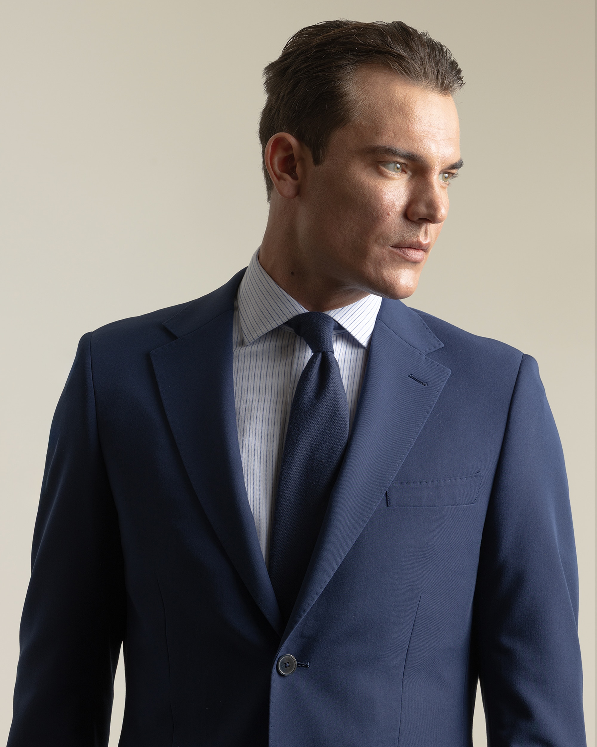 Americana vestir de hombre non iron slim fit - PuroEgo - Azul índigo Azul índigo-3