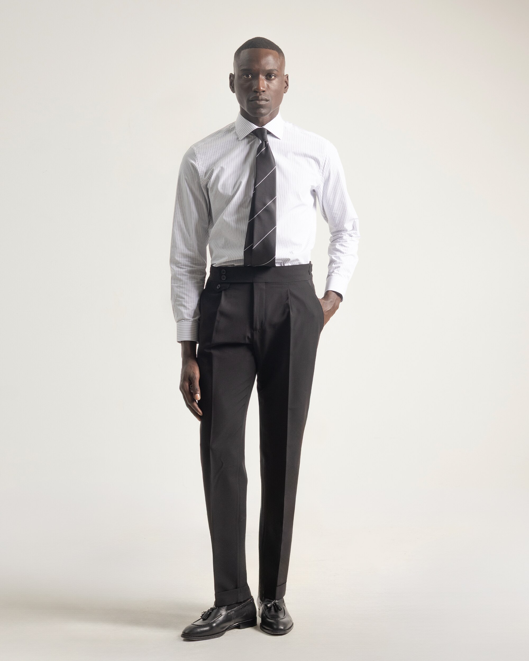 Pantalón travel de hombre cintura alta - PuroEgo - Negro Negro-1