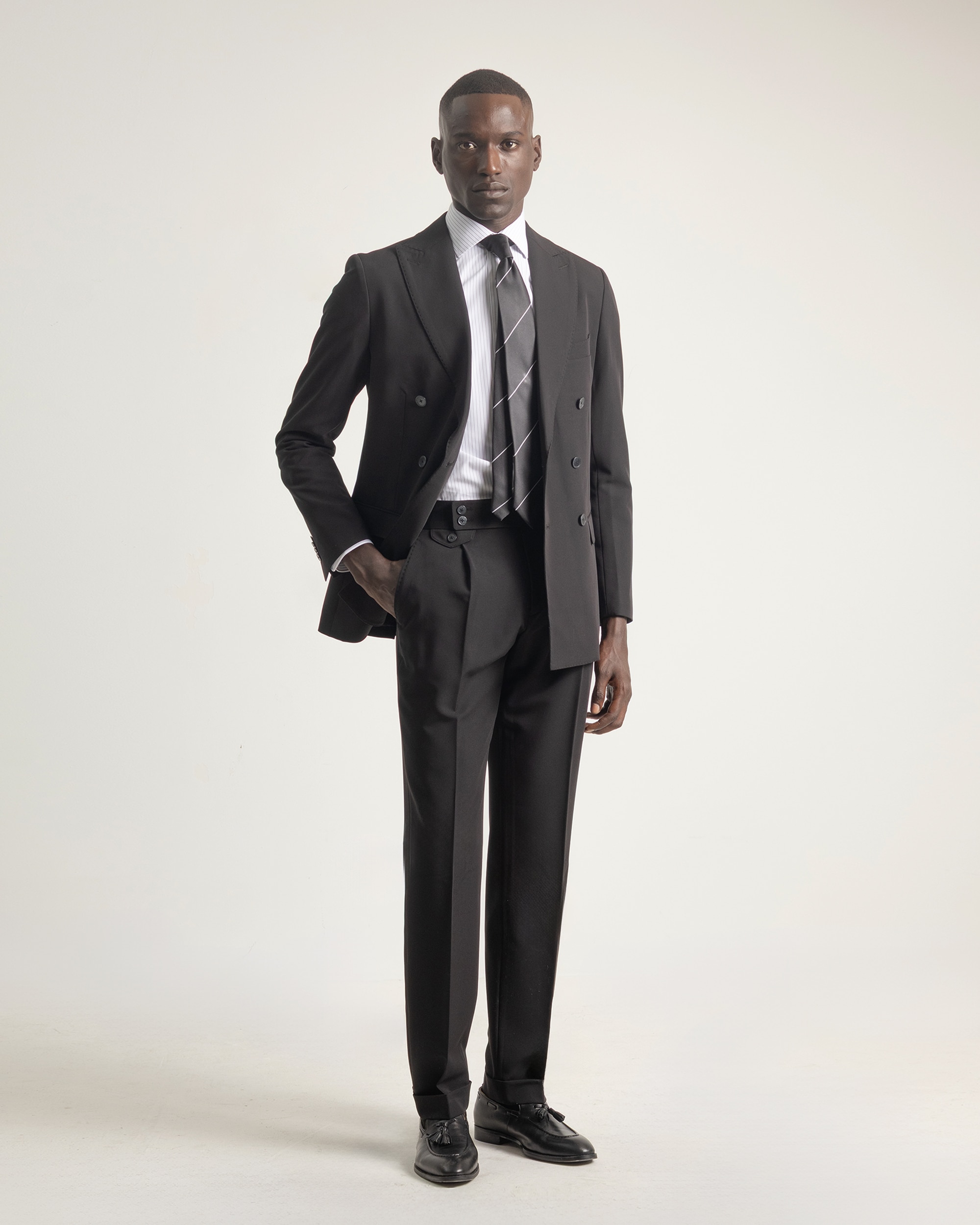 Pantalón travel de hombre cintura alta - PuroEgo - Negro Negro-2