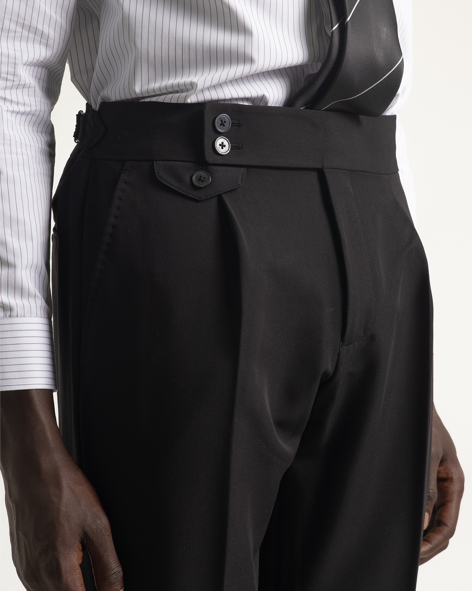 Pantalón travel de hombre cintura alta - PuroEgo - Negro Negro-4