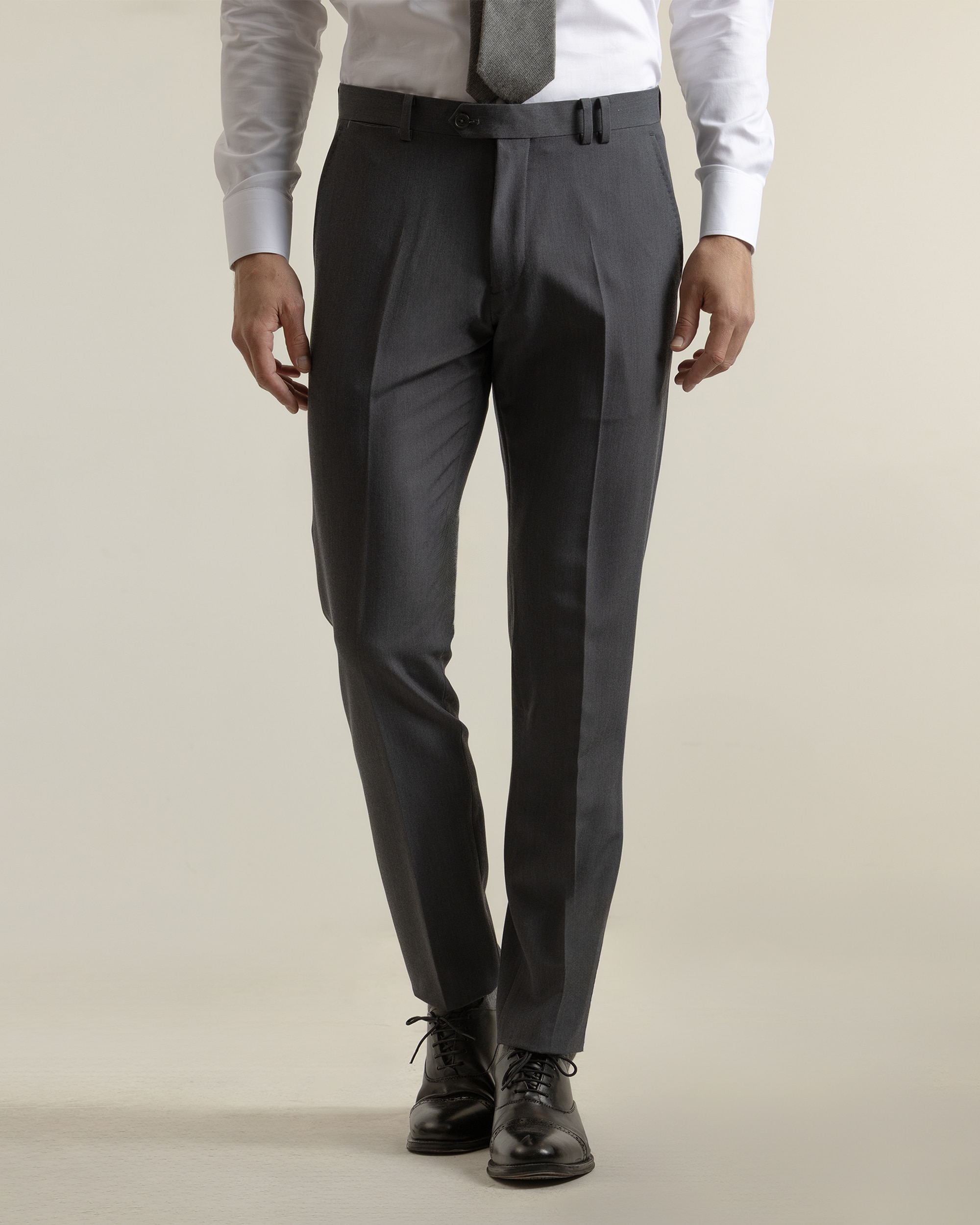 Pantalón vestir de hombre non iron slim fit - PuroEgo - Azul marino Gris oscuro-2