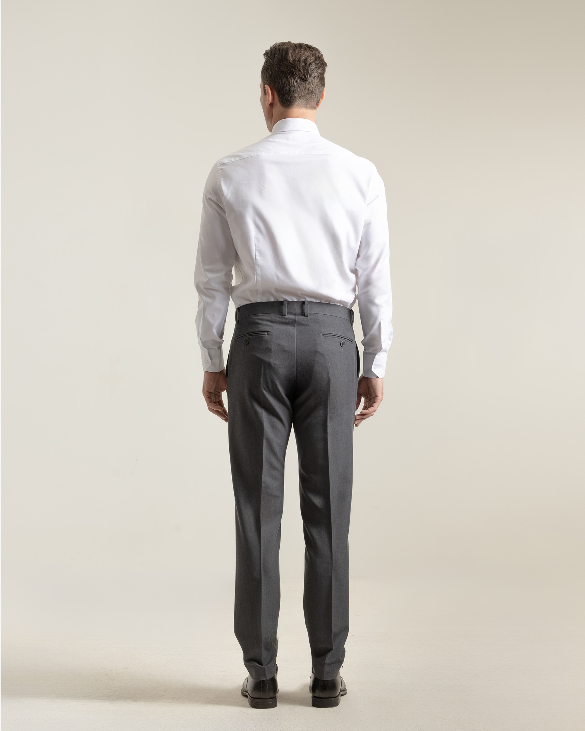 Pantalón vestir de hombre non iron slim fit - PuroEgo - Azul marino Gris oscuro-4