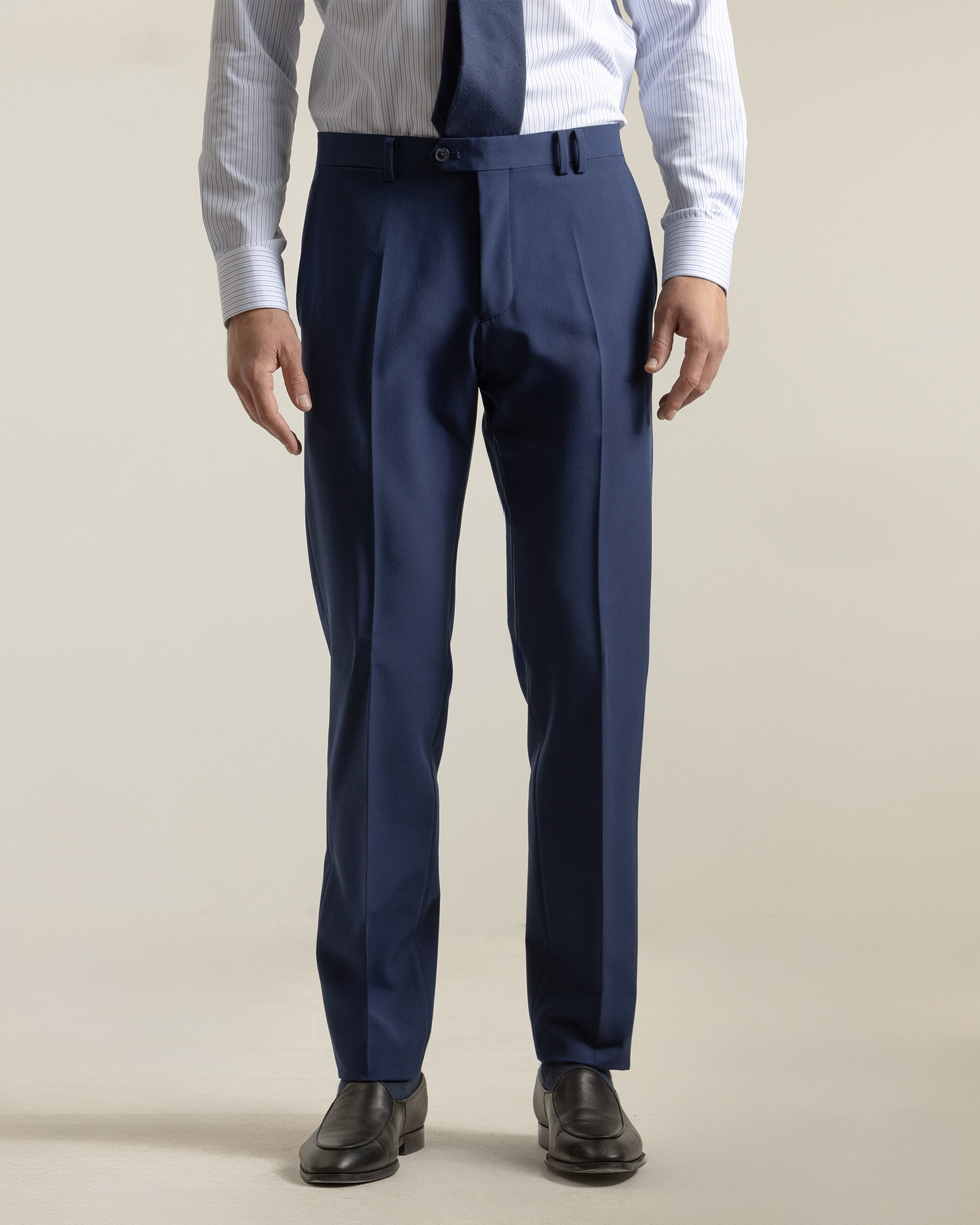 Pantalón vestir de hombre non iron slim fit - PuroEgo - Azul índigo Azul índigo-2