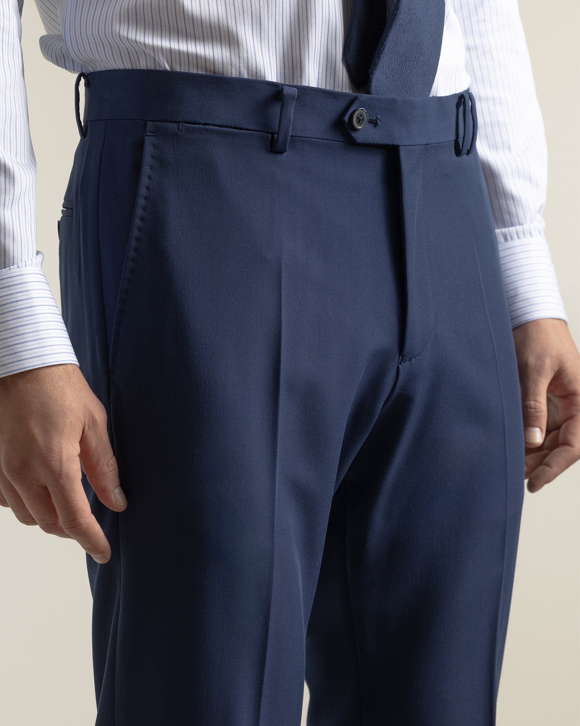 Pantalón vestir de hombre non iron slim fit - PuroEgo - Azul índigo Azul índigo-3
