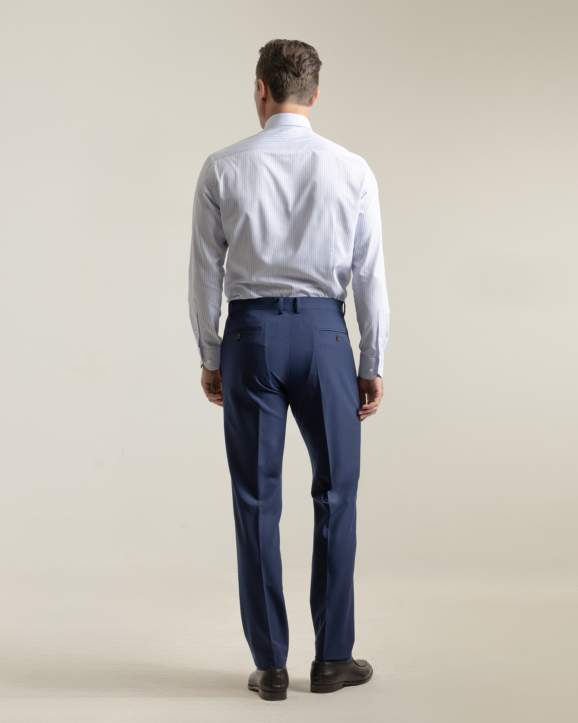 Pantalón vestir de hombre non iron slim fit - PuroEgo - Azul índigo Azul índigo-4