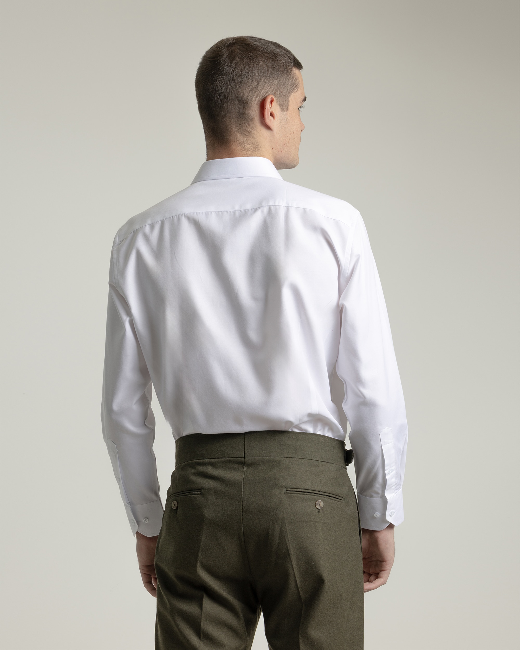 Camisa vestir twill de hombre regular fit - PuroEgo - Blanca Blanca-4