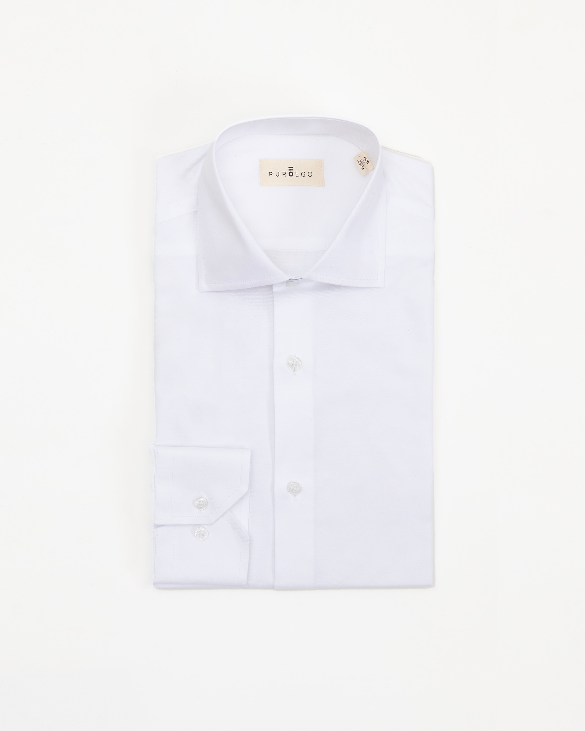 Camisa vestir twill de hombre regular fit - PuroEgo - Blanca Blanca-5