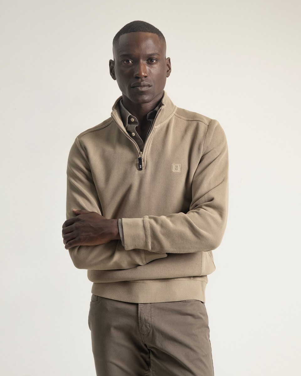 Sudadera algodón cuello cremallera de hombre · PuroEgo · El Corte