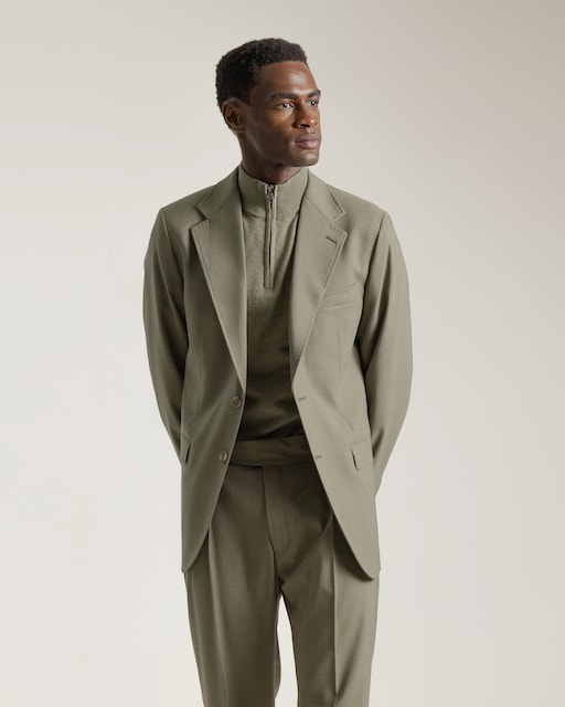 Imagen 0 de Americana estructura slim fit de hombre verde