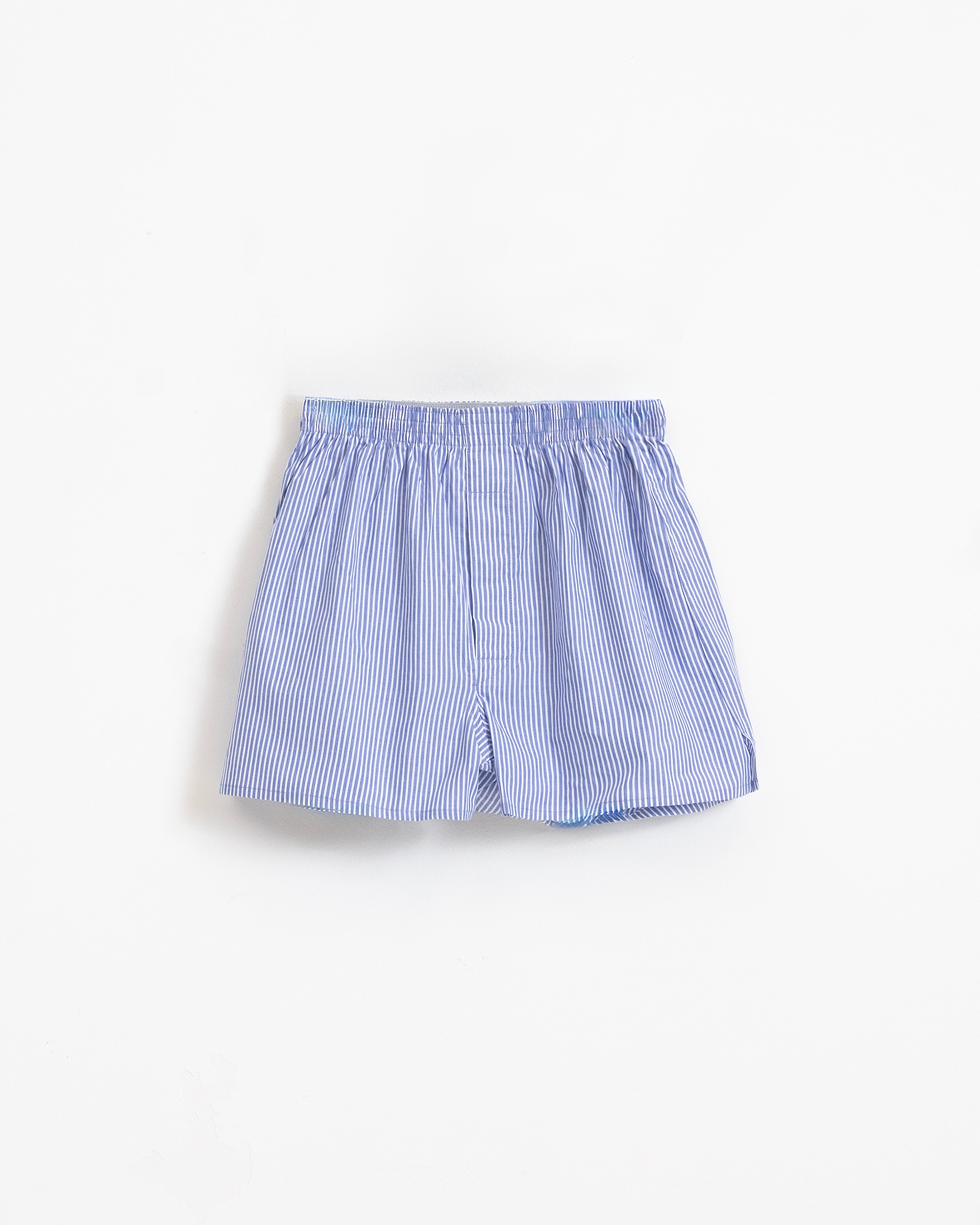 Imagen 0 de Boxer de tela de hombre algódon rayas azul tinta Azul claro