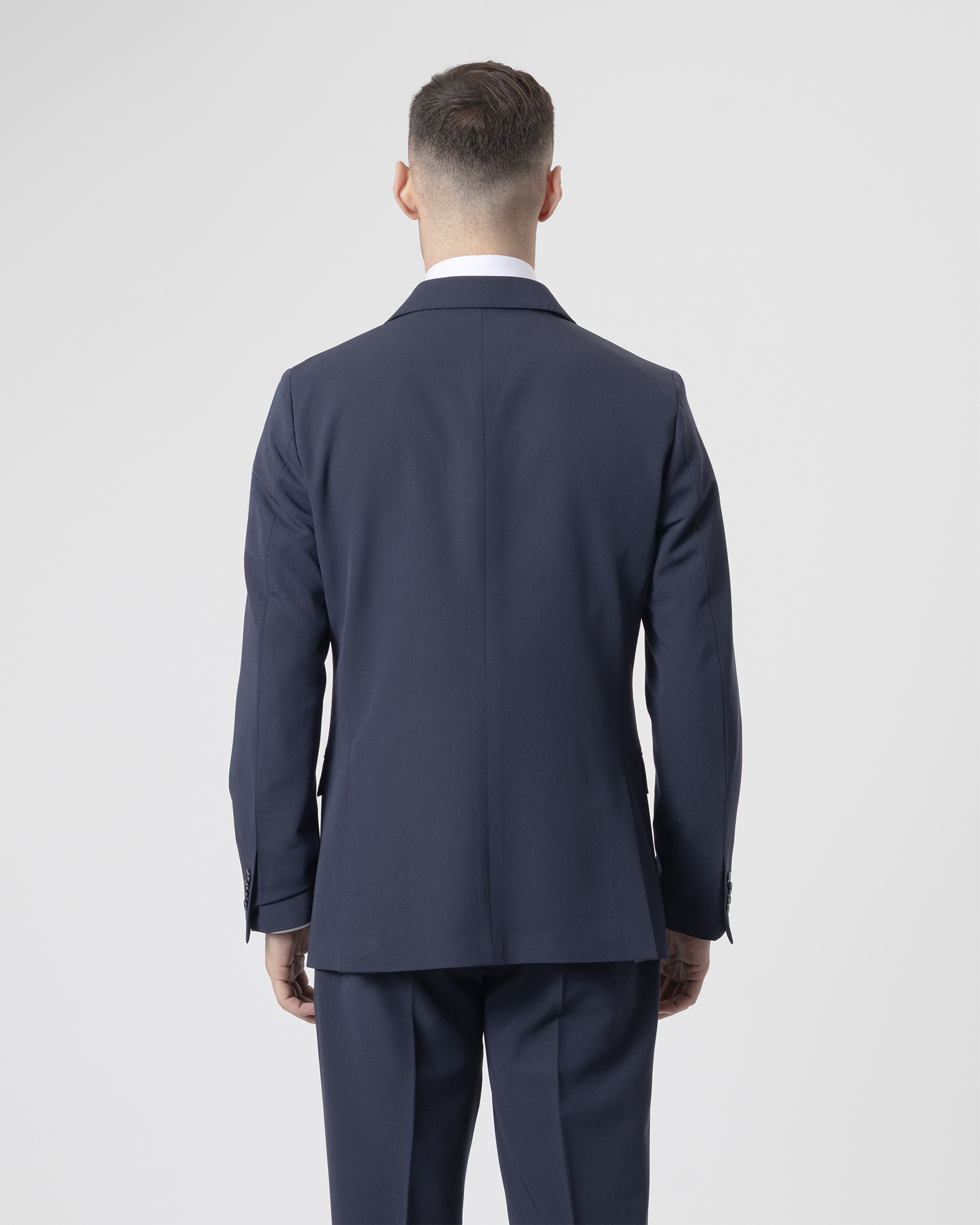Americana vestir cruzada non iron de hombre slim fit - PuroEgo - Azul marino Azul marino-4