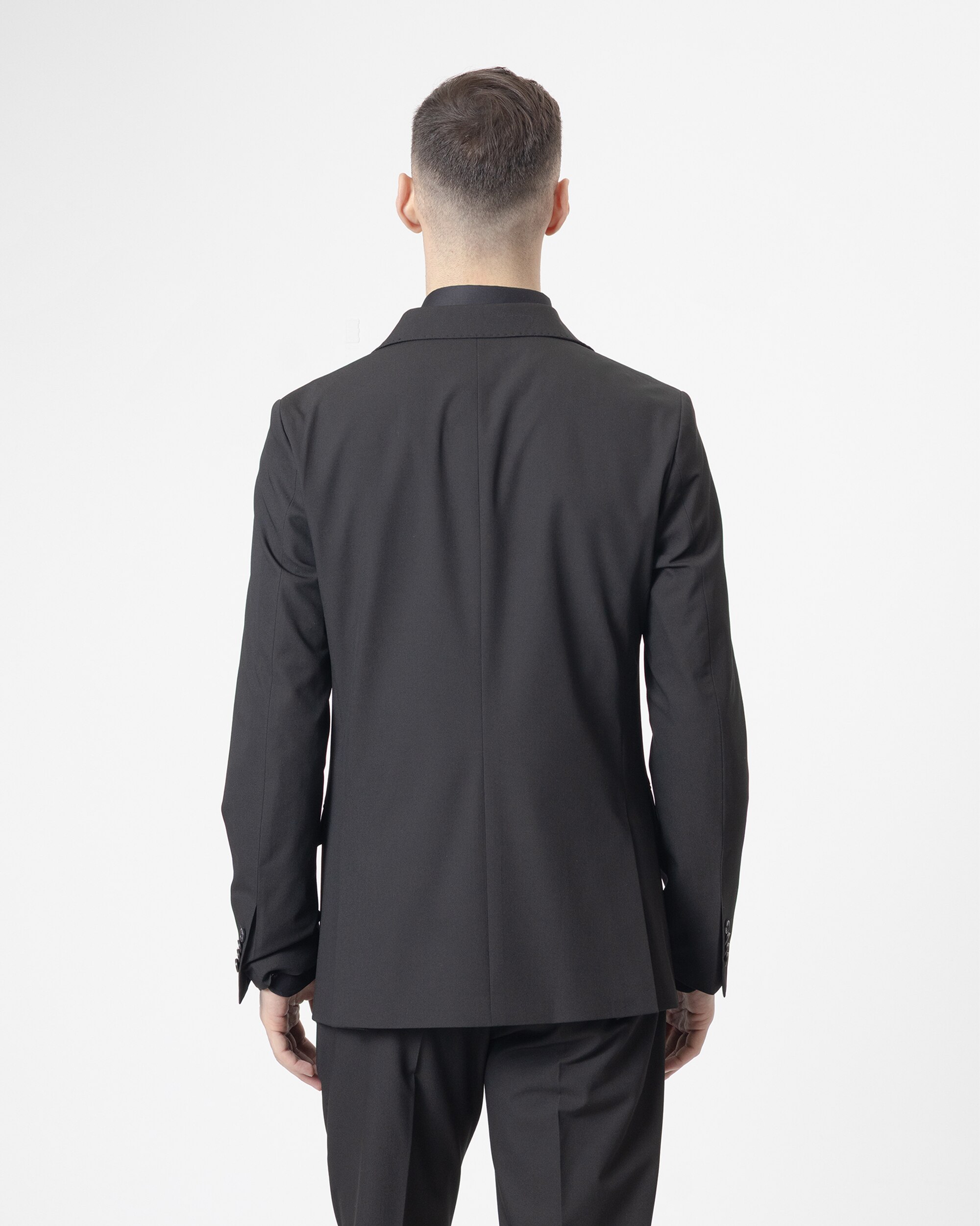Americana vestir cruzada non iron de hombre slim fit - PuroEgo - Negro Negro-4