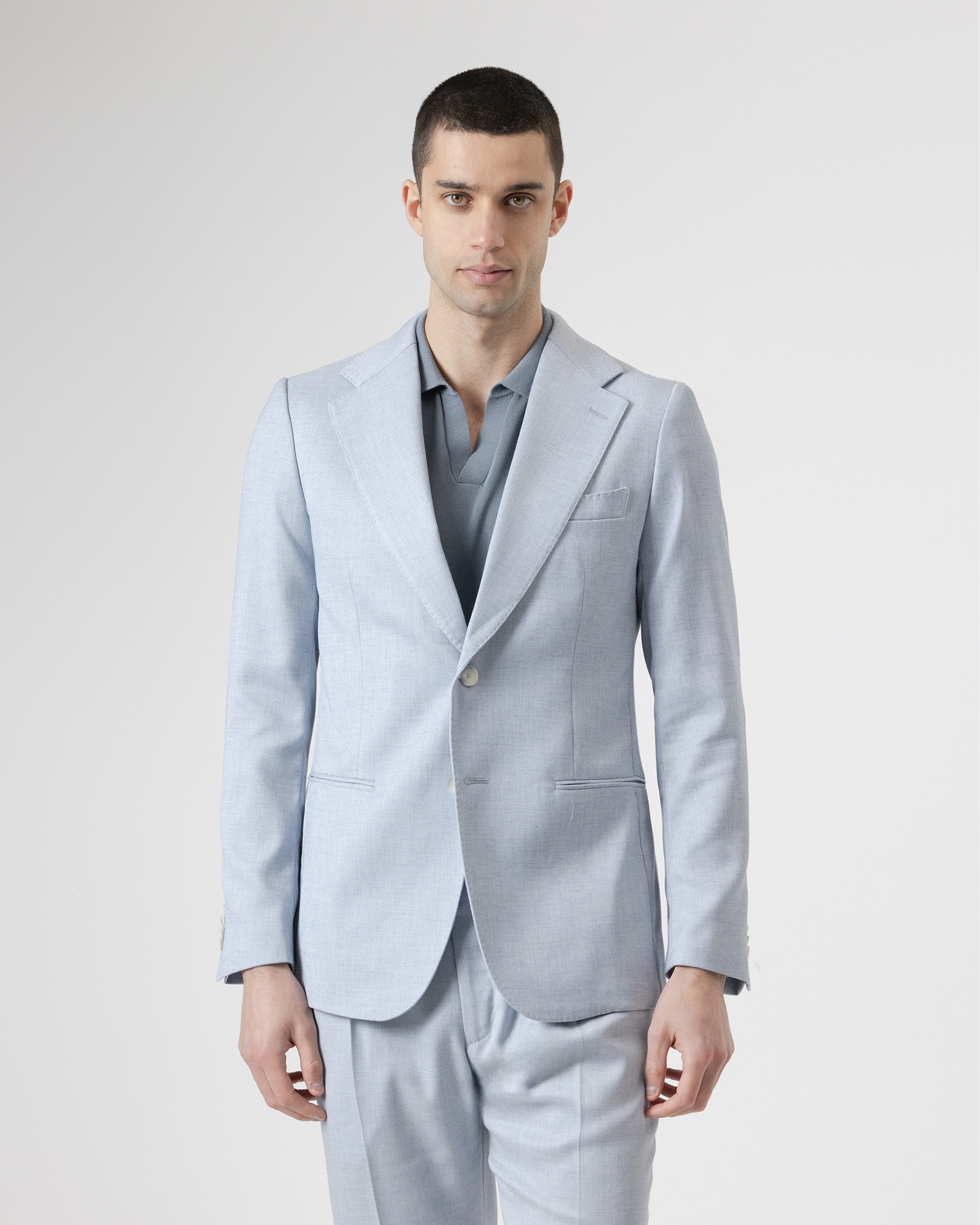 Imagen 0 de Americana estructura slim fit de hombre Azul claro