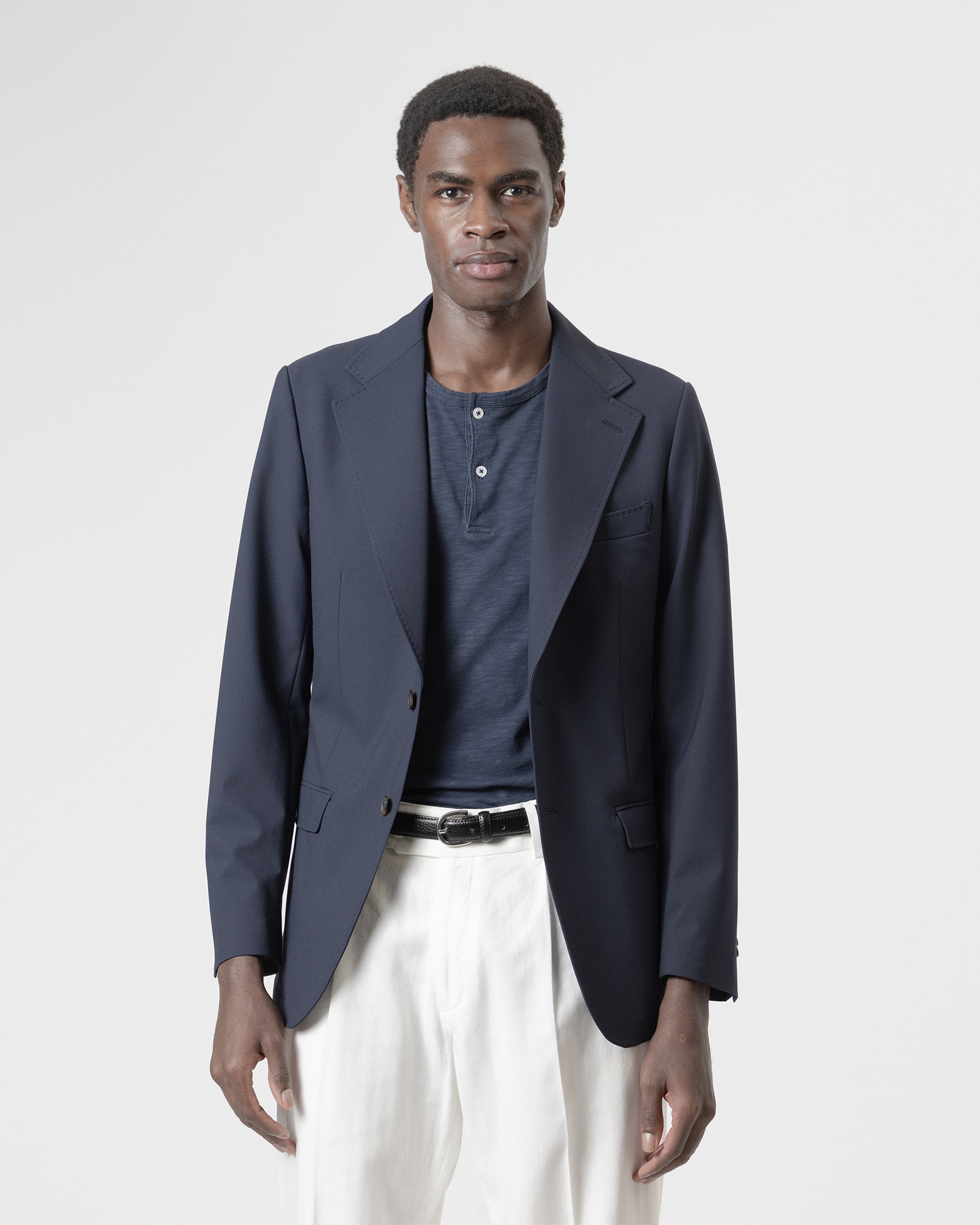 Imagen 0 de Americana estructura slim fit de hombre Azul marino