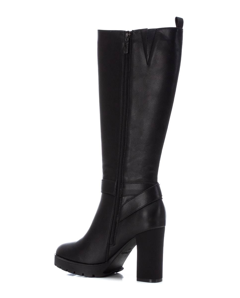 Bota de mujer con plataforma y tacón alto - Refresh - Negro Negro-5