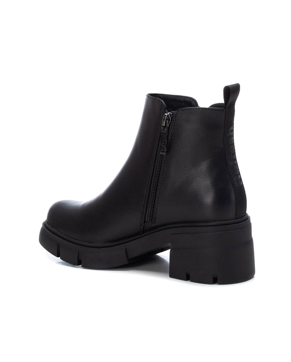 Botines de mujer sin cordones con cremallera - Refresh - Negro Negro-2